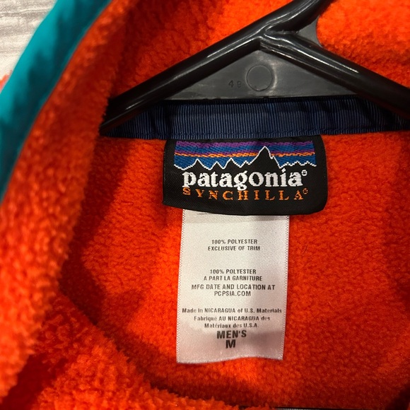 Vintage Patagonia Synchilla Pullover - Orange & Teal - Picture 5 of 7